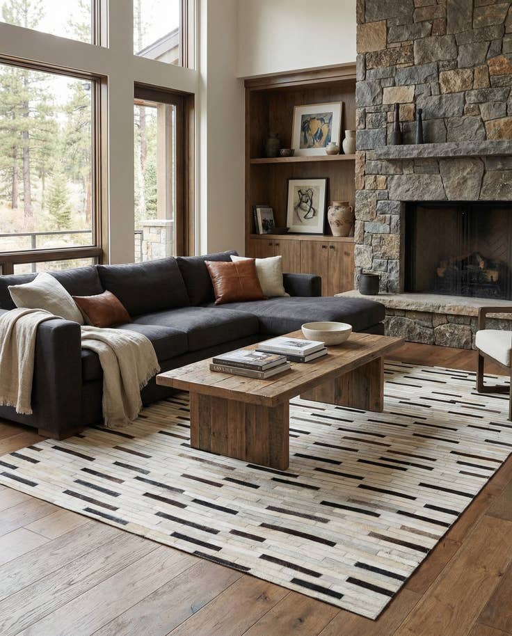 Detail image of 4' 10 x 6' 10 Cowhide Rug