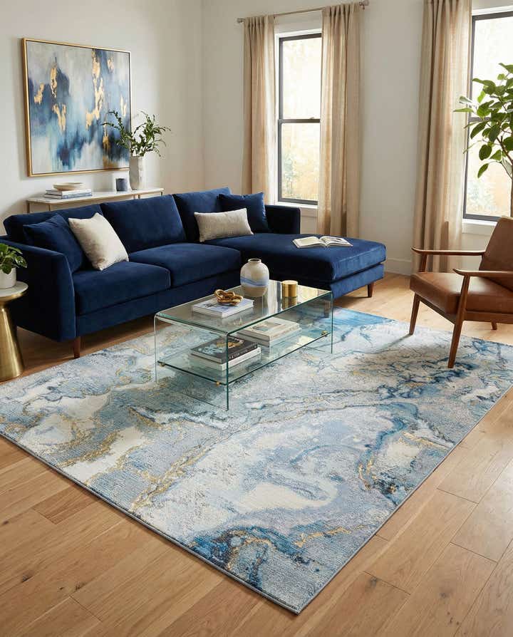 7' 10 x 10' Easy-Clean Modern Indoor / Outdoor Rug