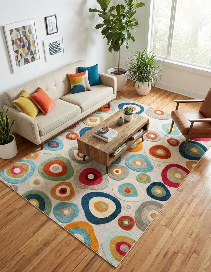 Detail image of 9' x 12' Easy-Clean Casablanca Indoor / Outdoor Rug