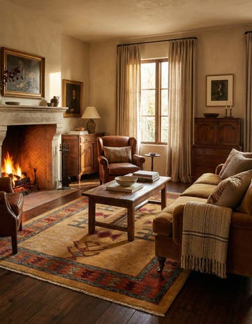3' 4 x 5' 1 Hand Knotted Ziegler Wool Rug