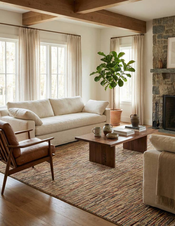 Detail image of  6' 8 x 9' 7  Hand Knotted Modern Ziegler Rug