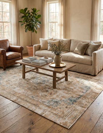 5' 7 x 8' 9 Hand Knotted Ultra Vintage Persian Wool Rug