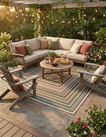 Easy-Clean Baja Indoor / Outdoor Square Rug