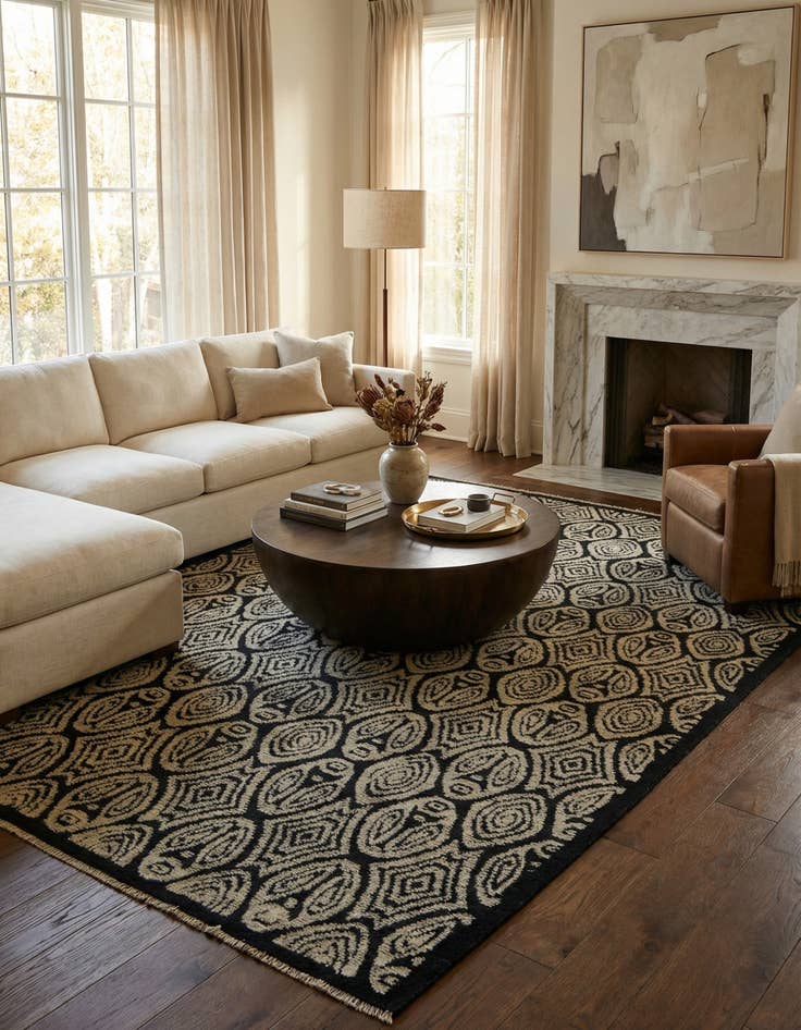 Detail image of 8' 6 x 10' 5 Hand Knotted Darya Wool Rug