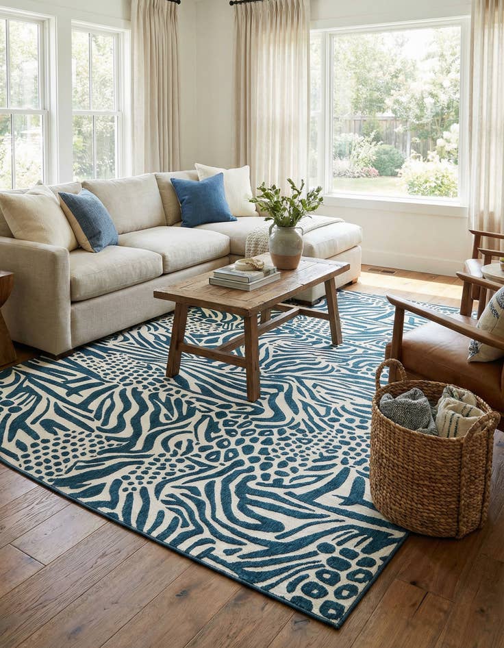 Detail image of 10' x 14'  Washable Safari Indoor / Outdoor Rug