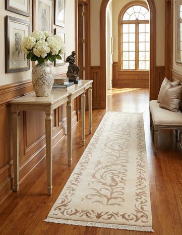 2' 7 x 13' Hand Knotted Darya Wool Runner Rug