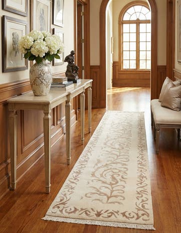 2' 7 x 13' Hand Knotted Darya Wool Runner Rug