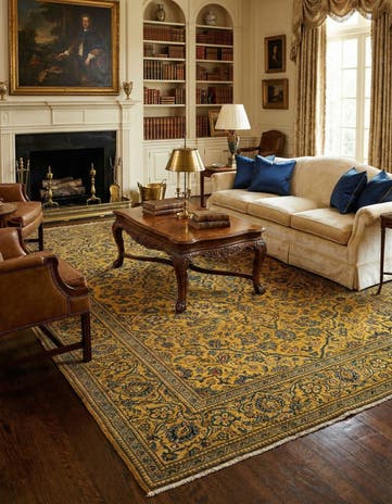 6' 6 x 9' 11 Kashan Wool Rug
