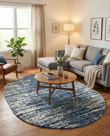  7' 10 x 10' Serenity Shag Oval Rug