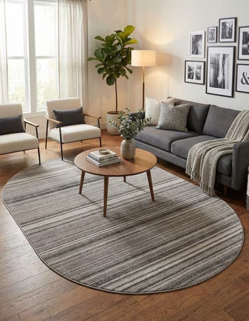 5' 3 x 8' Gemstone Oval Rug