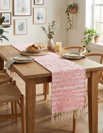 1' 2 x 6' 1 Hand Woven Chindi Cotton Table Runner Rug