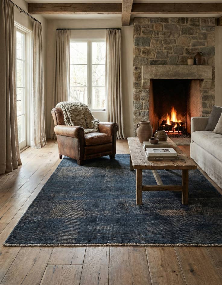 Detail image of 3' 1 x 4' 5  Hand Knotted Ultra Vintage Persian Wool Rug