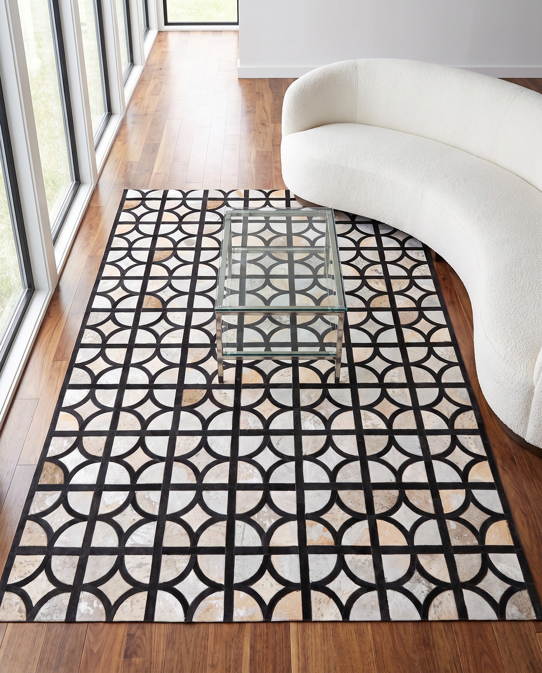 5' 3 x 7' 7 Cowhide Rug