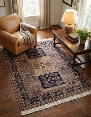 4' 3 x 5' 8 Hand Knotted Bokhara Oriental Rug