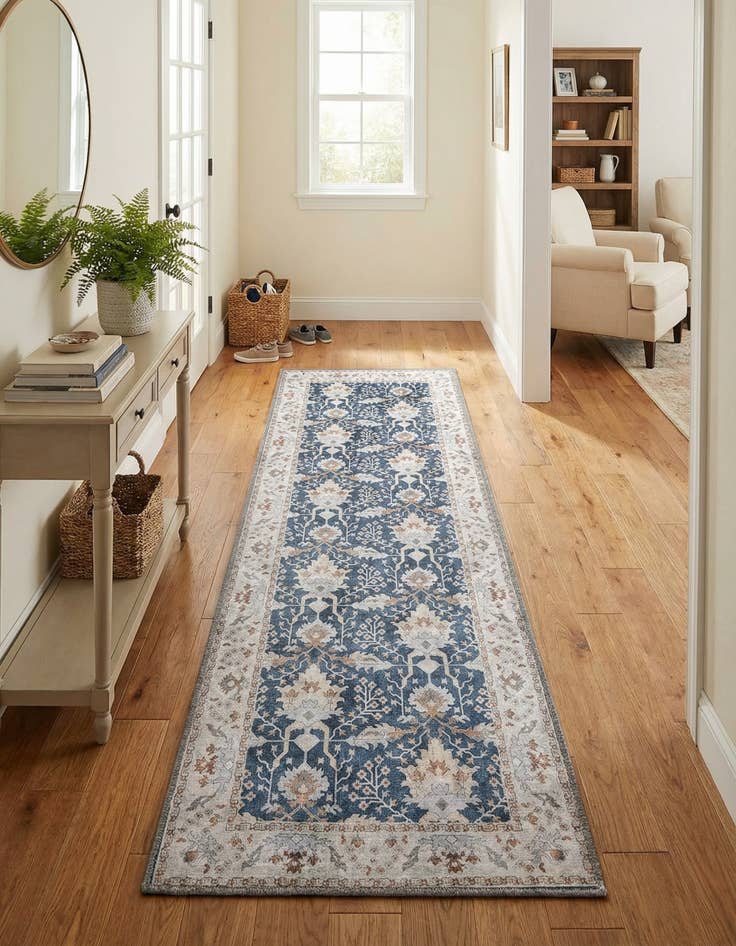 Detail image of 2' x 6' 1 Washable Timeless Runner Rug