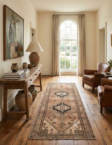 3' 7 x 9' Hand Knotted Ultra Vintage Persian Wool Runner Rug