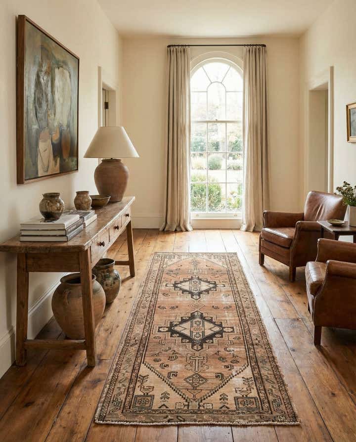 3' 7 x 9' Hand Knotted Ultra Vintage Persian Wool Runner Rug