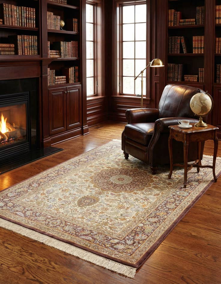 Detail image of 3' 3 x 5' 1 Ghom Silk Rug