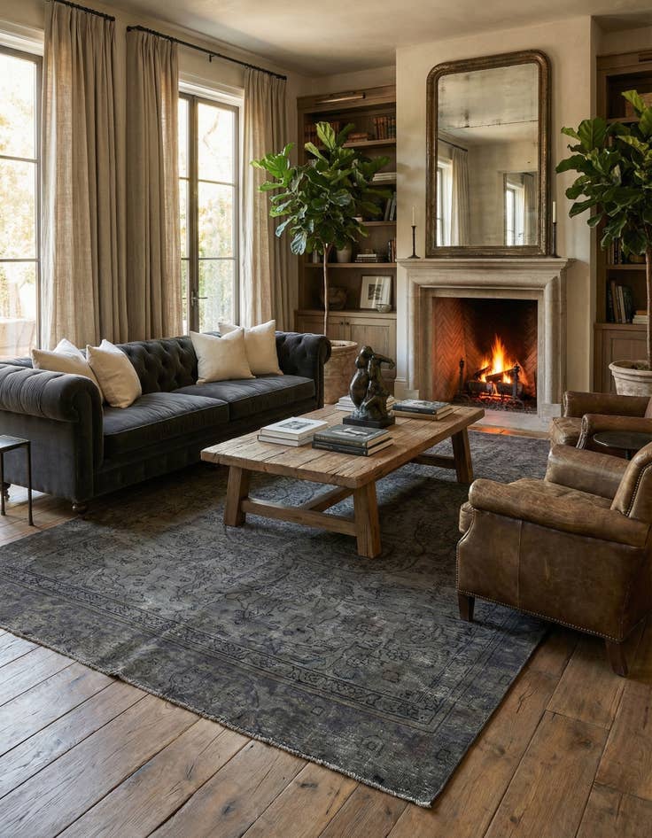 Detail image of 6' 4 x 12'  Hand Knotted Ultra Vintage Persian Wool Runner Rug