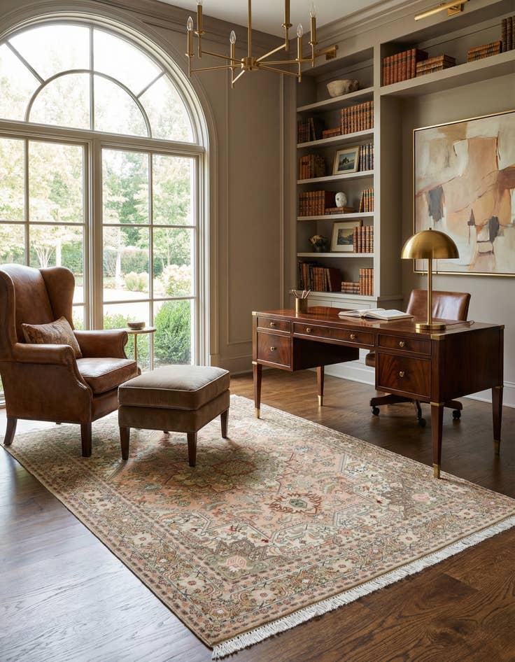 Detail image of  5' x 6' 10  Hand Knotted Tabriz Persian Rug