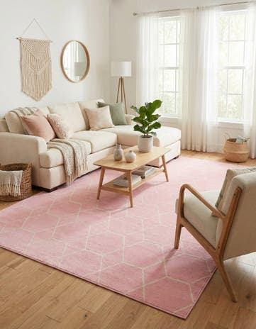 9' x 12' Lattice Frieze Rug