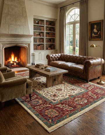 6' 8 x 10' Hand Knotted Ariana Ziegler Rug