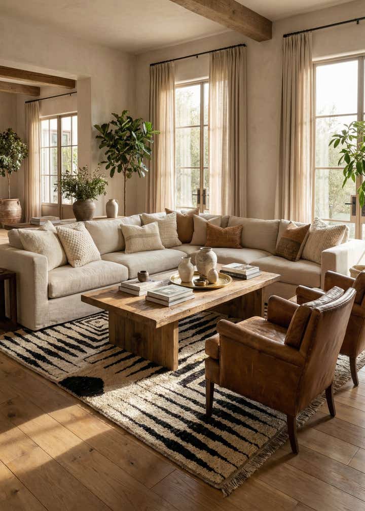 5' 8 x 7' 8 Hand Knotted Moroccan Wool Rug