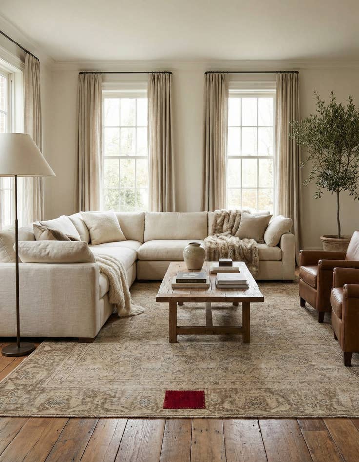 Detail image of 9' 4 x 12'  Hand Knotted Ultra Vintage Persian Wool Rug