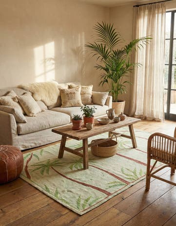 5' 4 x 7' 4 Hand Woven Kilim Suzani Wool Rug