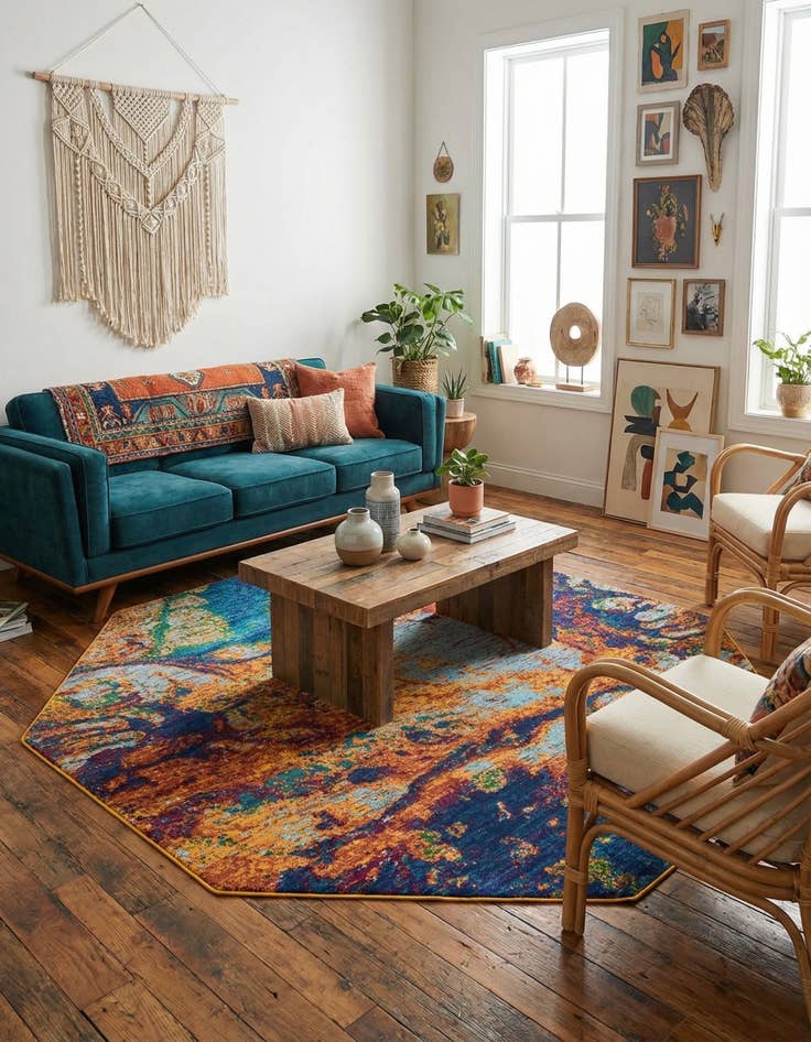 Detail image of 7' 10 x 7' 10 Calypso Octagon Rug