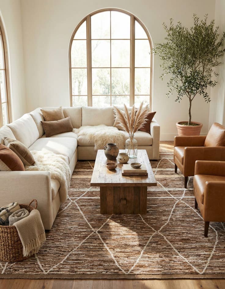 Detail image of 9' 8 x 13' 3  Hand Knotted Moroccan Wool Rug