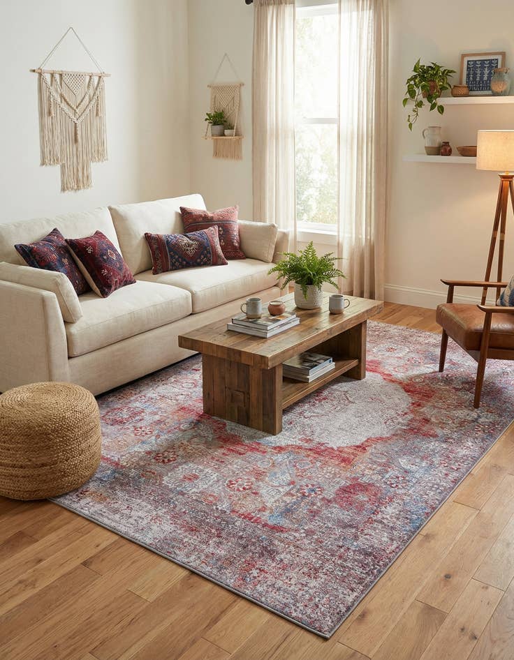 Detail image of 5' x 8'  Washable Yara Rug