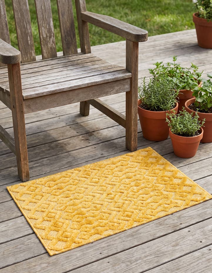 2' x 3' Easy-Clean Trellis Textured Indoor...