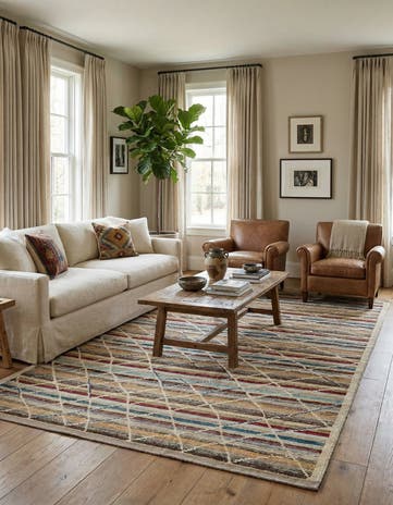 8' 6 x 10' 7 Hand Knotted Moroccan Wool Rug