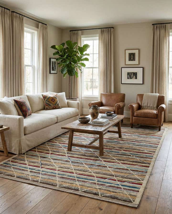 8' 6 x 10' 7 Hand Knotted Moroccan Wool Rug