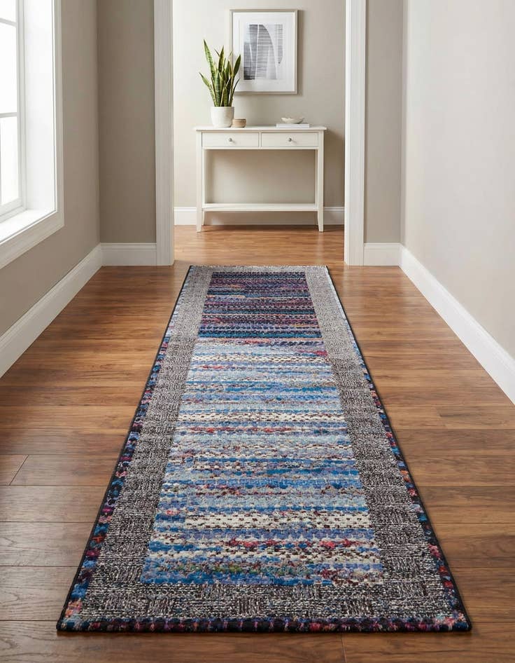Detail image of 2' 7 x 12'  Washable Modern Indoor / Outdoor Runner Rug