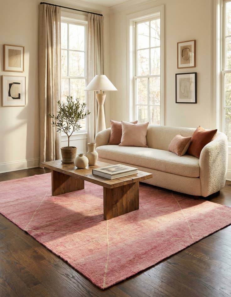 Detail image of 5' 7 x 8'  Hand Knotted Darya Wool Rug