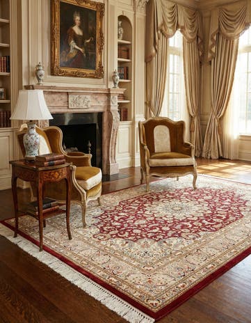 4' 4 x 6' 8 Ghom Silk Rug