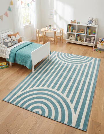 Sky blue Whimsy Kids Rug
