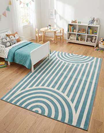 Sky blue Whimsy Kids Rug