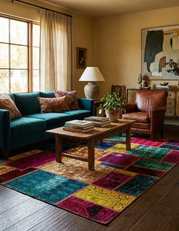 5' 6 x 7' 8 Hand Knotted Ultra Vintage Persian Wool Rug