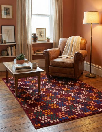 5' x 6' 6 Hand Knotted Balouch Wool Rug