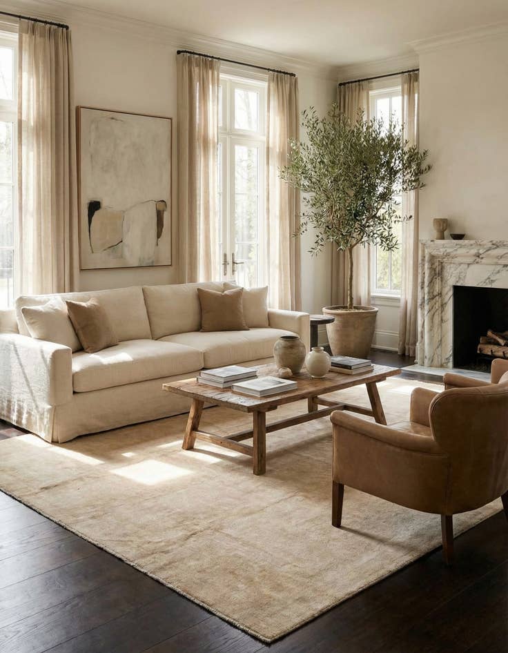 Detail image of 11' 9 x 15'  Hand Knotted Oushak Wool Rug