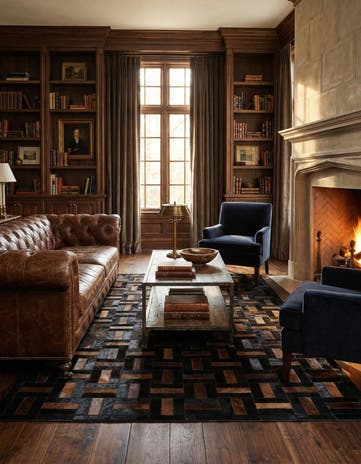 5' 3 x 8' 1 Cowhide - Patchwork Rug