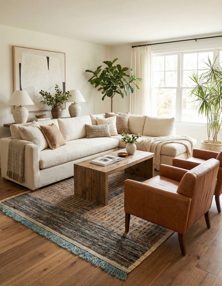 Detail image of  6' 4 x 9' 4  Hand Knotted Moroccan Wool Rug