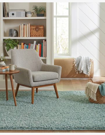 7' x 7' Comfort Solid Shag Square Rug