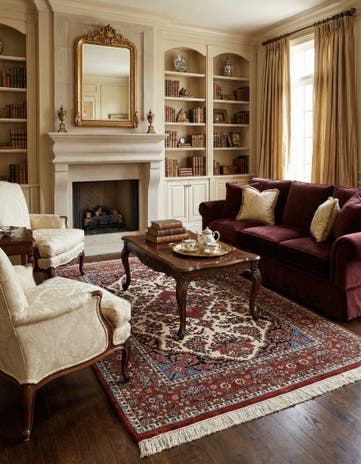 4' 3 x 6' 5 Hand Knotted Kerman Oriental Wool Rug