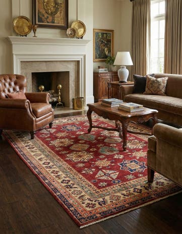 5' 7 x 7' 11 Hand Knotted Kazak Oriental Rug