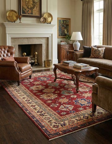 5' 7 x 7' 11 Hand Knotted Kazak Oriental Rug