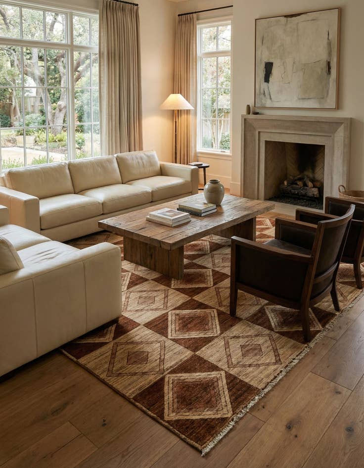 Detail image of 8' 5 x 10' 8  Hand Knotted Modern Ziegler Oriental Wool Rug